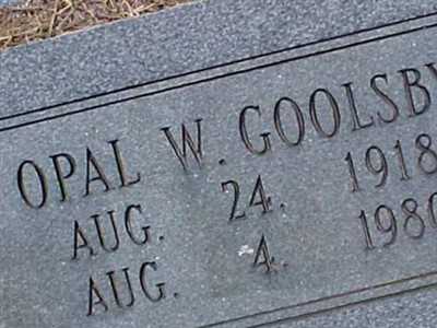 Opal W Goolsby on Sysoon