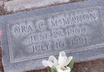 Ora C. McMahon on Sysoon