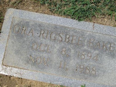 Ora Rigsbee Eakes on Sysoon