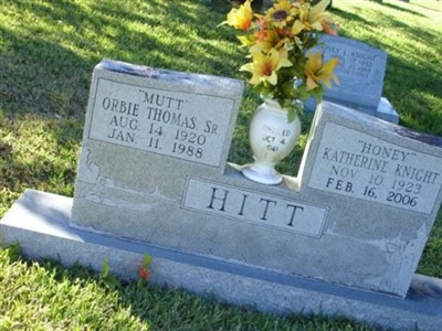 Orbie Thomas "Mutt" Hitt, Sr on Sysoon