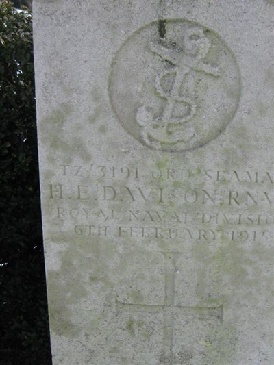 Ordinary Seaman H E Davison on Sysoon
