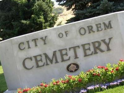 Orem City Cemetery on Sysoon