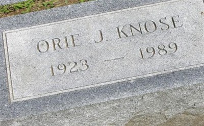 Orie J Knose on Sysoon