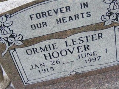 Ormie Lester Hoover on Sysoon