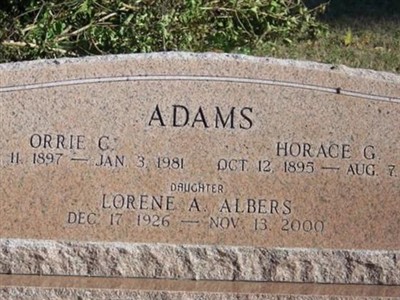 Orrie C Adams on Sysoon