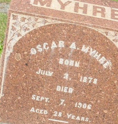 Oscar A. Myhre on Sysoon