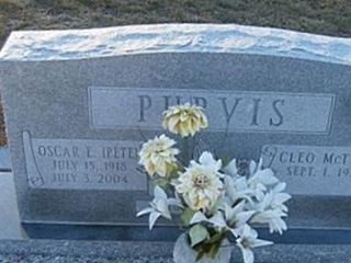 Oscar E. "Pete" Purvis on Sysoon