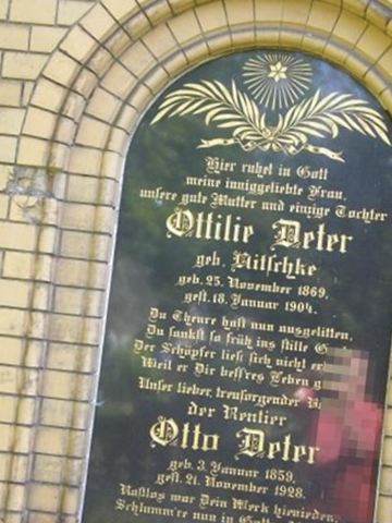 Ottilie Nitschke Deter on Sysoon