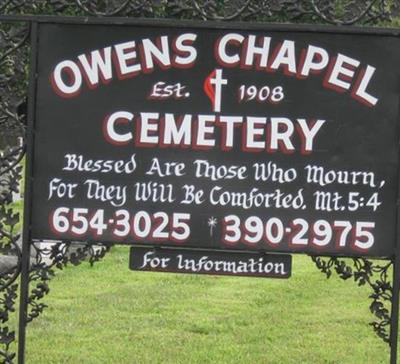 Owens Chapel Cemetery on Sysoon