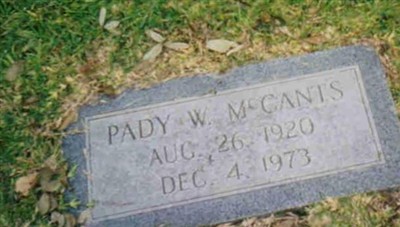 Pady Sue Whitcomb McCants on Sysoon
