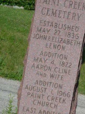 Paint Creek Cemetery on Sysoon