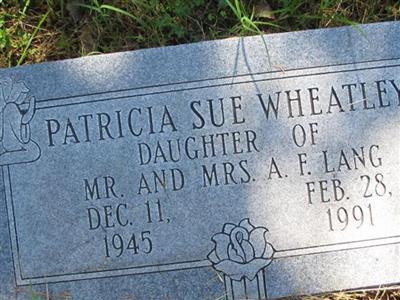 Patricia Sue Lang Wheatley on Sysoon