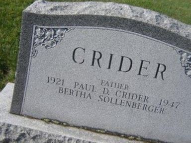 Paul D. Crider, Find a grave on Sysoon Paul D. Crider on Sysoon