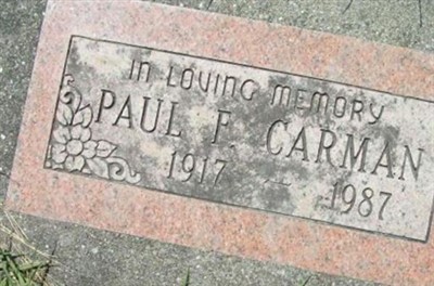 Paul F Carman on Sysoon