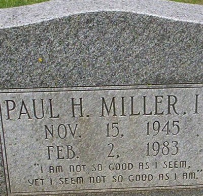 Paul H. Miller, III on Sysoon
