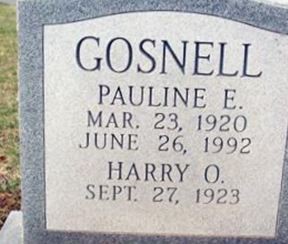 Pauline E Gosnell on Sysoon