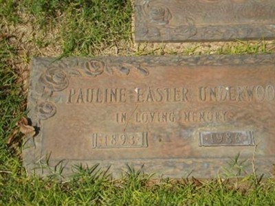 Pauline Easter Underwood on Sysoon