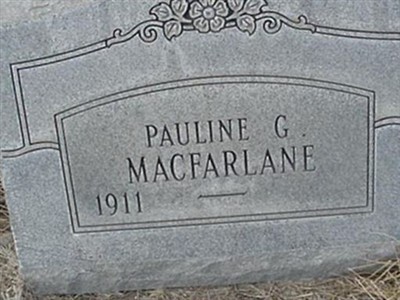 Pauline G. MacFarlane, Find a grave on Sysoon Pauline G. MacFarlane on Sysoon