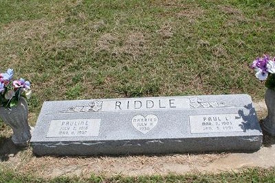 Pauline West Riddle on Sysoon