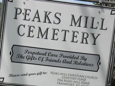 Peaks Mill Christian Church Cemetery on Sysoon