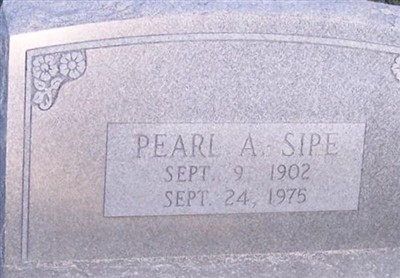 Pearl A. Sipe on Sysoon