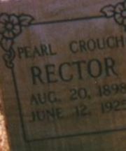 Pearl Crouch Rector on Sysoon