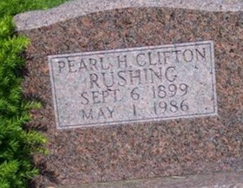 Pearl H. Clifton Rushing on Sysoon