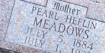 Pearl Heflin Meadows on Sysoon