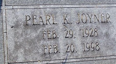 Pearl K. Joyner on Sysoon