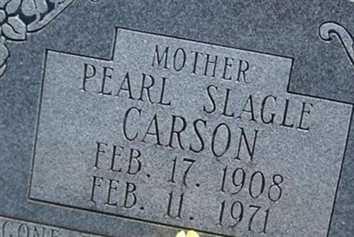 Pearl Slagle Carson on Sysoon