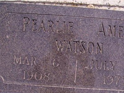 Pearlie Amel Watson on Sysoon