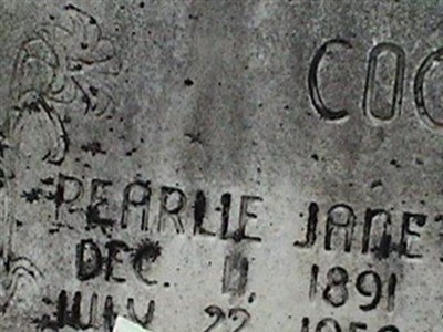 Pearlie Jane Stapleton Cochran on Sysoon
