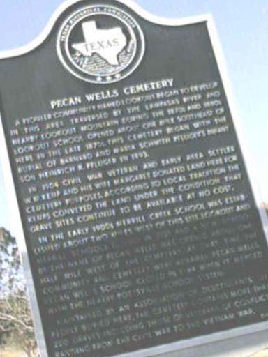 Pecan Wells Cemetery on Sysoon