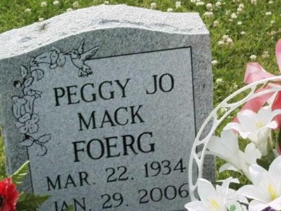 Peggy Jo Dann Foerg on Sysoon
