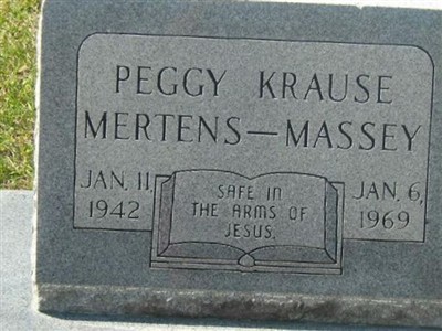 Peggy Krause Mertens Massey on Sysoon