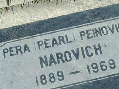 Pera Pejnovich "Pearl" Narovich on Sysoon