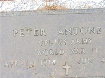 Corp Peter Antone, Jr on Sysoon