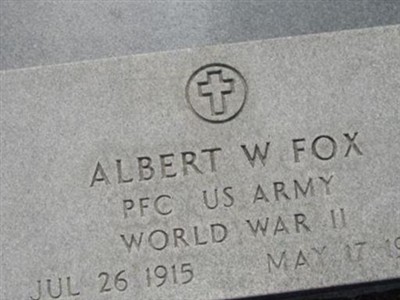 PFC Albert W Fox on Sysoon