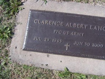 PFC Clarence Albert Lang on Sysoon