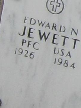 PFC Edward N Jewett on Sysoon