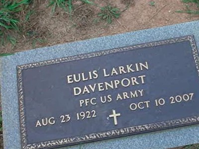 PFC Eulis Larkin Davenport on Sysoon