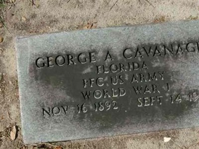 PFC George A Cavanagh on Sysoon