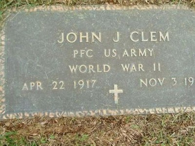 PFC John J Clem on Sysoon