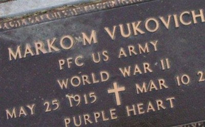 PFC Marko M Vukovich on Sysoon