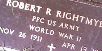 PFC Robert R. Rightmyer on Sysoon