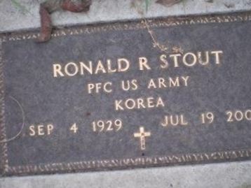 PFC Ronald R Stout on Sysoon