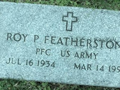 Pfc Roy P Featherstone on Sysoon