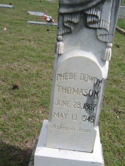 Phebe Dowdy Thomason on Sysoon