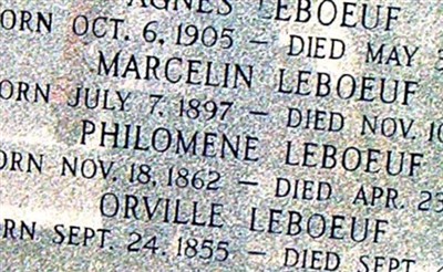 Philomene LeBOEUF on Sysoon