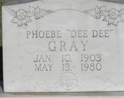 Phobe "Dee Dee" Gray on Sysoon
